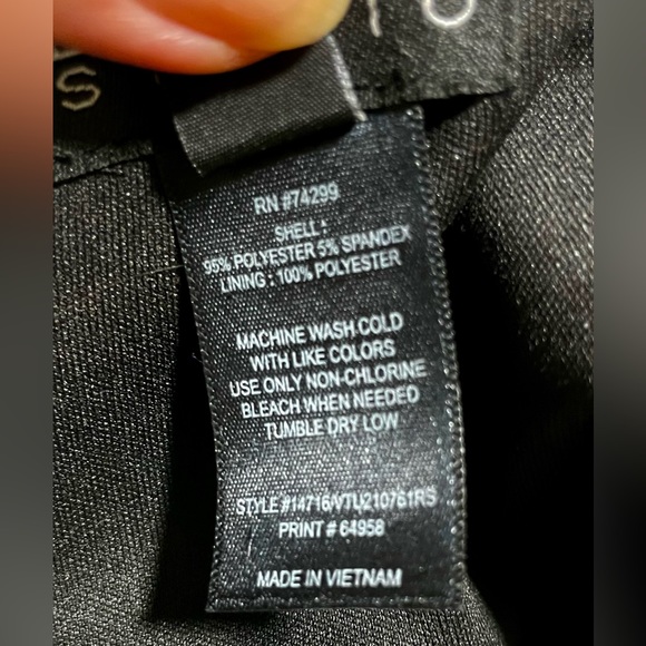 Enfocus Studio Jumpsuits Color: Black/white Size: 6R polyester/spandex - Picture 5 of 5